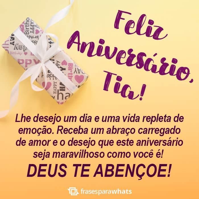 Frases de Aniversário para Tia +45 Opções de Felicitações Prontas para Compartilhar