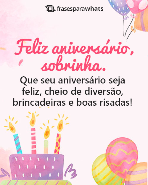 Feliz aniversário, Sobrinha: Um presente de Deus, como uma Filha