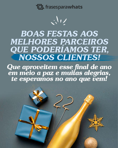 Mensagens de Boas festas para Clientes