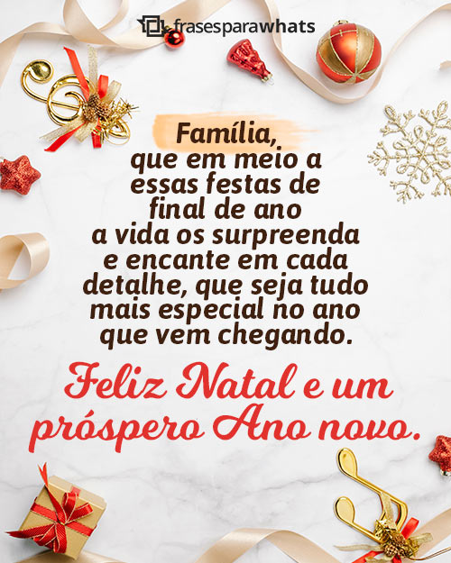 Mensagens de Boas festas para Família