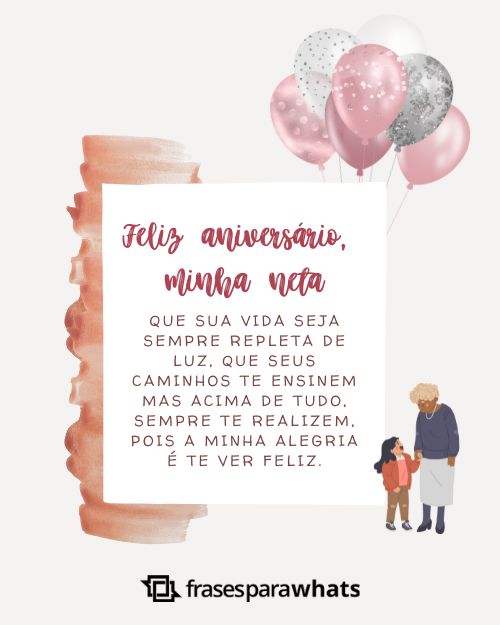 Mensagem de Aniversário para Neta