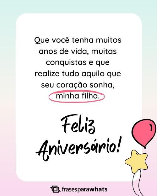 Frases de Aniversário para Filha - Feliz aniversário Filha