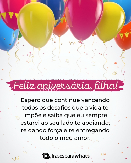 Frases de Aniversário para Filha - Feliz aniversário Filha