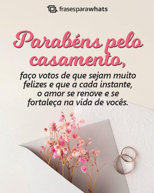 Parabéns pelo Casamento: Felicite o novo Casal