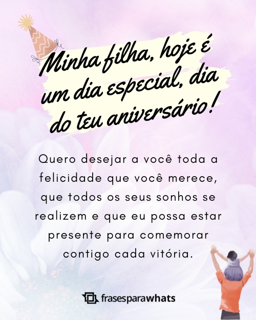 Frases de Aniversário para Filha - Feliz aniversário Filha