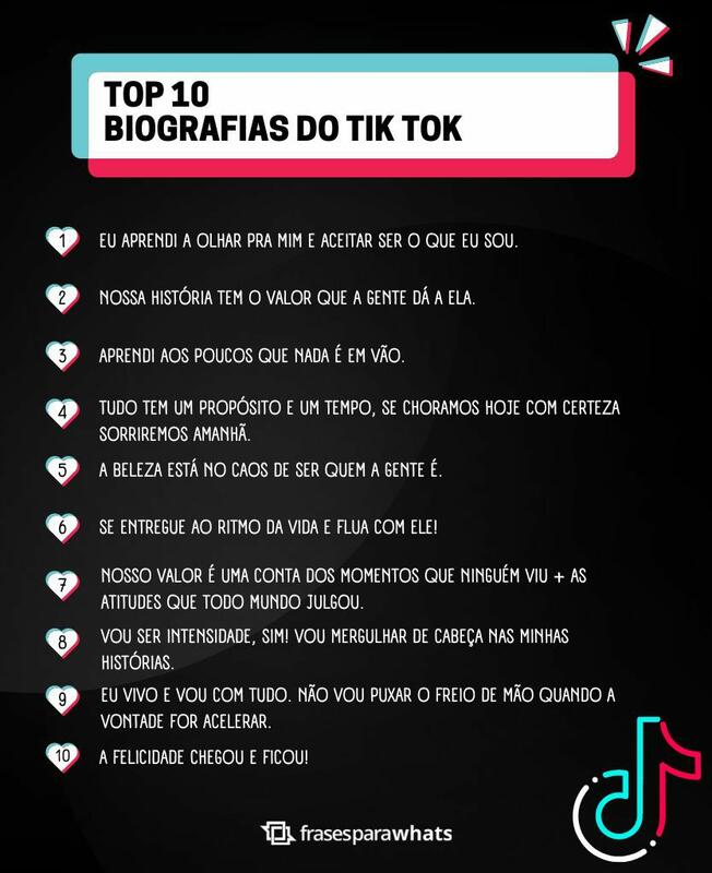 Biografia do Tik tok: Frases criativas para sua bio