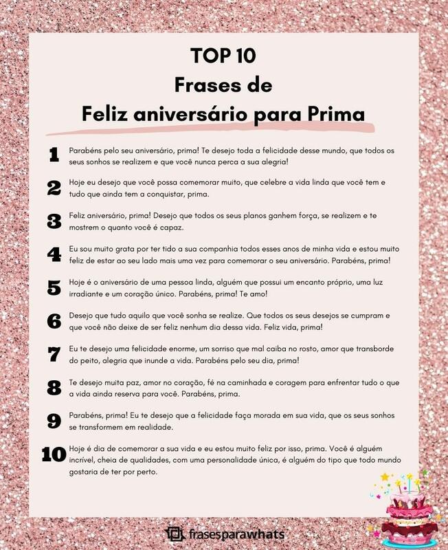 Frases de Feliz aniversário Prima: Para desejar o melhor hoje