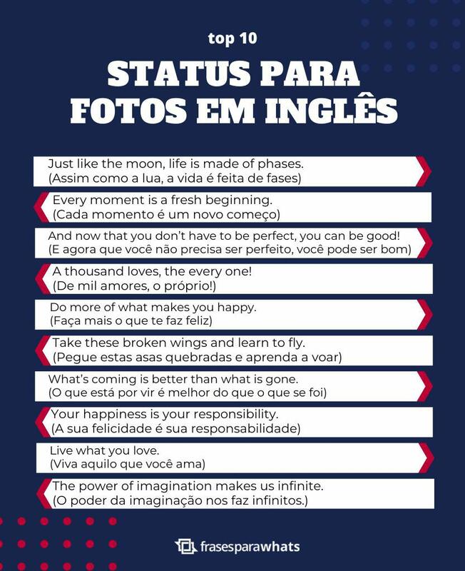 Status para Fotos em Inglês para usar em Fotos e WhatsApp!