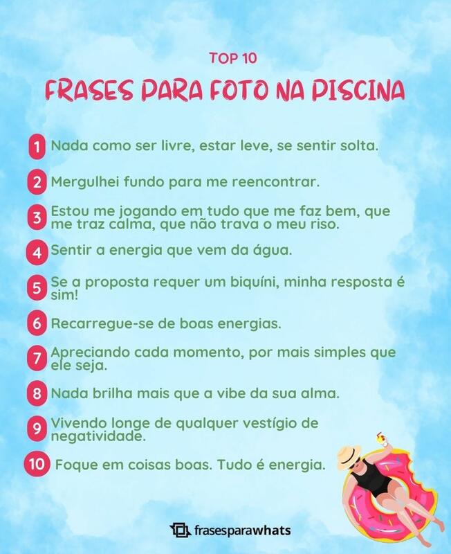 Frases para Foto na Piscina