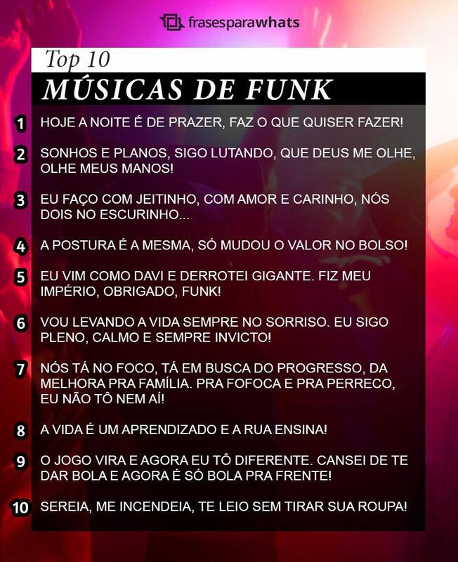 Frases de Músicas de Funk