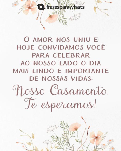 Mensagens Para Convite de Casamento