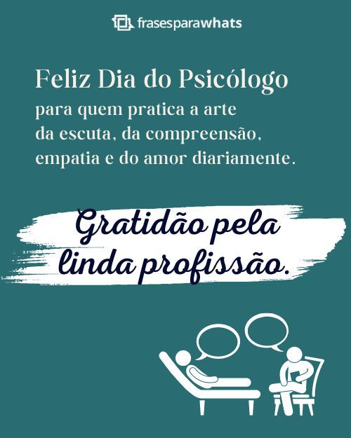 Frases para o Dia do Psicólogo - Gratidão pela Linda Missão