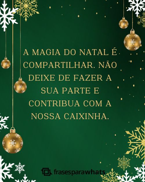 Frases para Caixinha de Natal