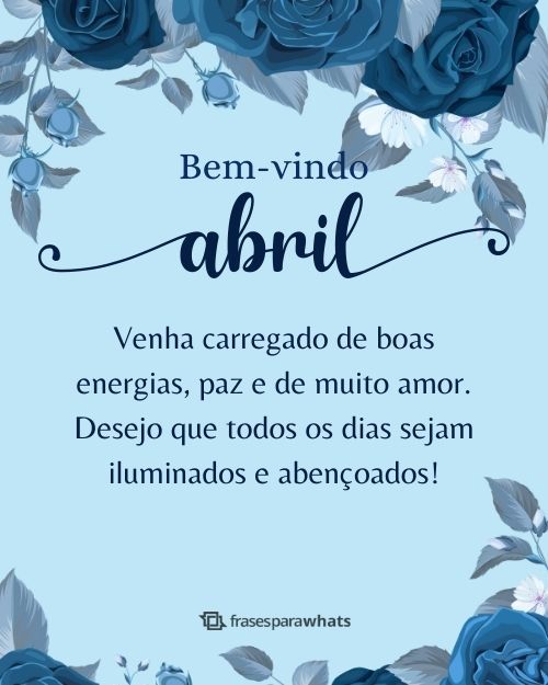 Frases de Bem-vindo Abril