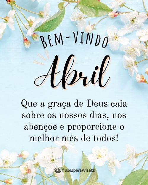 Frases de Bem-vindo Abril