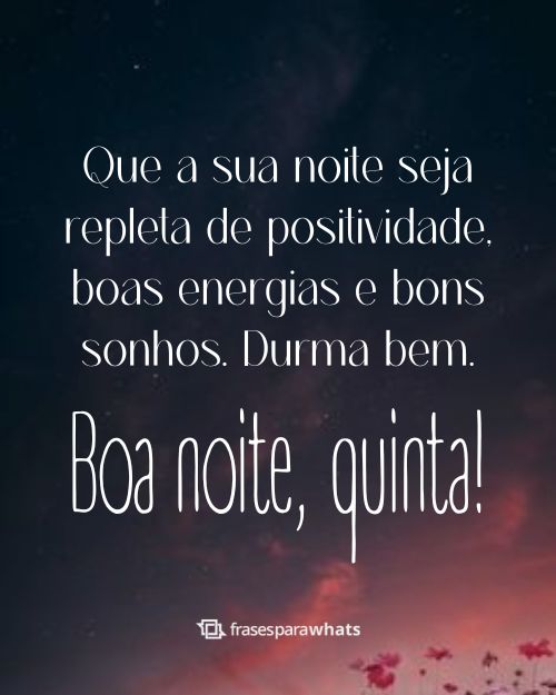 Boa Noite Quinta Feira