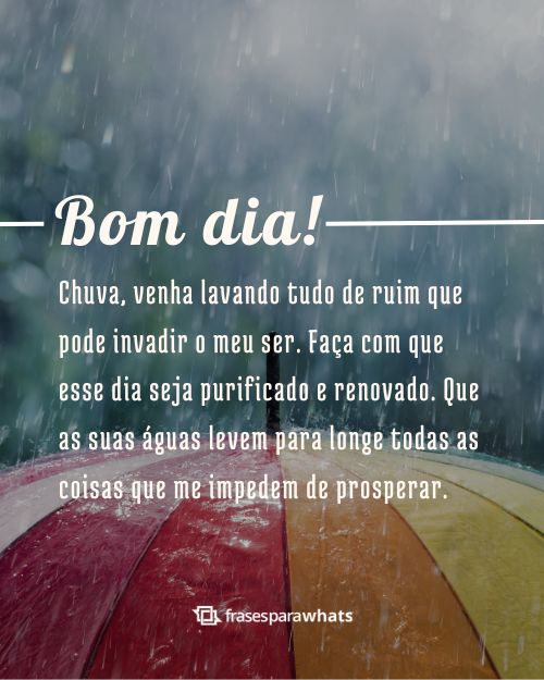 Frases de Bom Dia com Chuva: Para Compartilhar nos dias Frios- finalizar