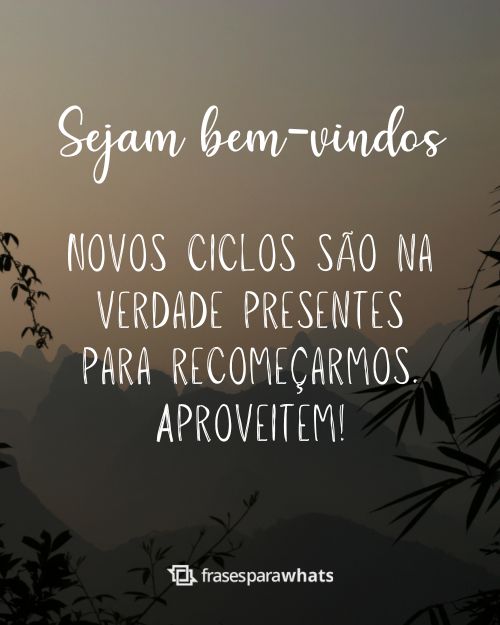 Frases de Boas-vindas