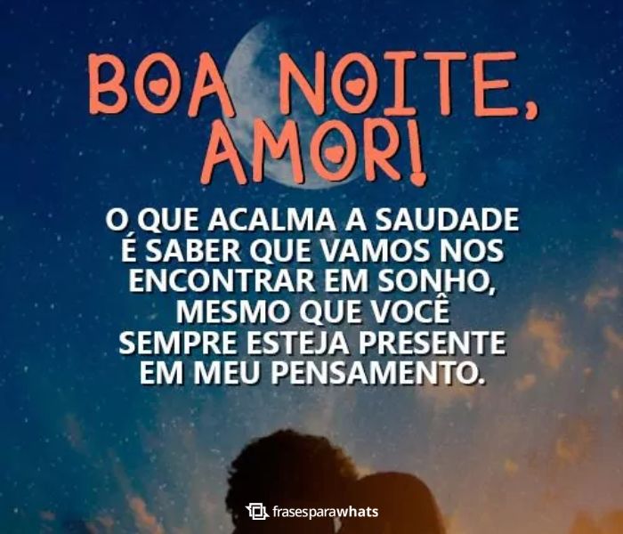 Frases de Boa noite para Namorada