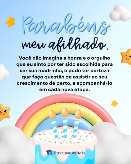 Mensagens de Aniversário para Afilhado +30 Opções para Felicitá-lo com Carinho