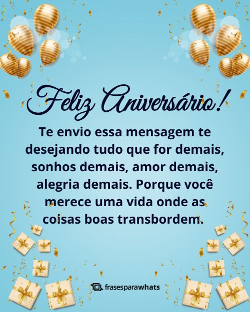 Frases de Feliz Aniversário +95 Opções de Felicitações Prontas para Compartilhar